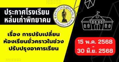 การปรับเปลี่ยนห้องเรียนชั่วคราวในช่วงปรับปรุงอาคารเรียน